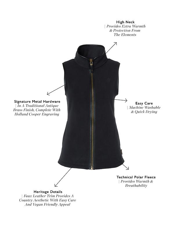 Holland Cooper Women's Country Fleece Gilet - Black Image 7