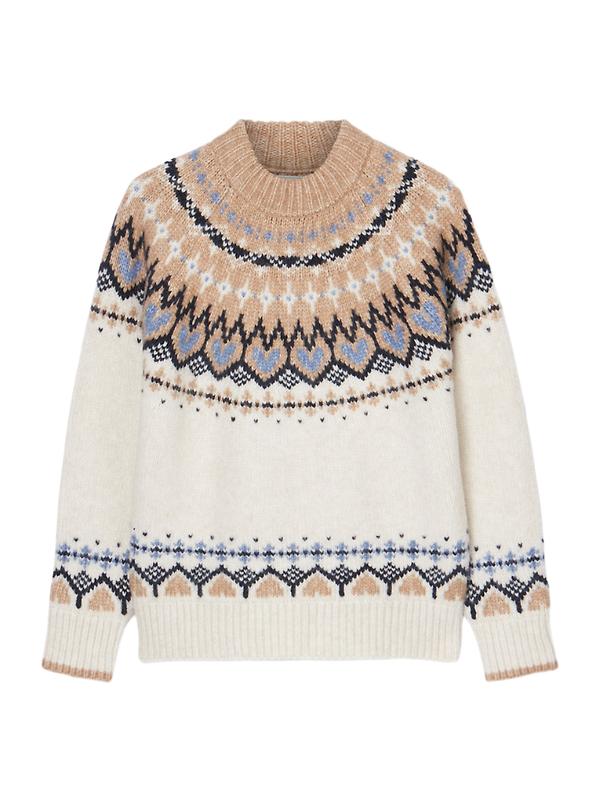 Joules Women's Charlie Fairisle Knitted Jumper - Cream Image 1