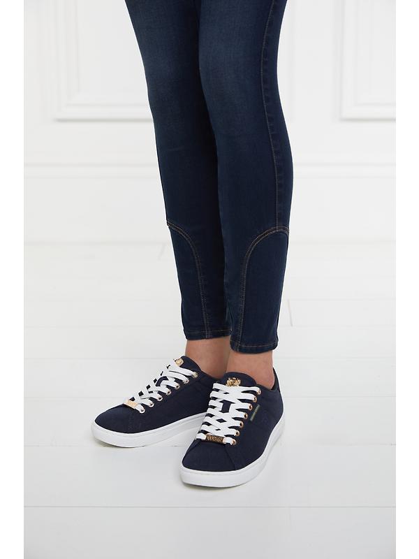 Holland Cooper Women's Chelsea Court Trainers - Ink Navy Image 4