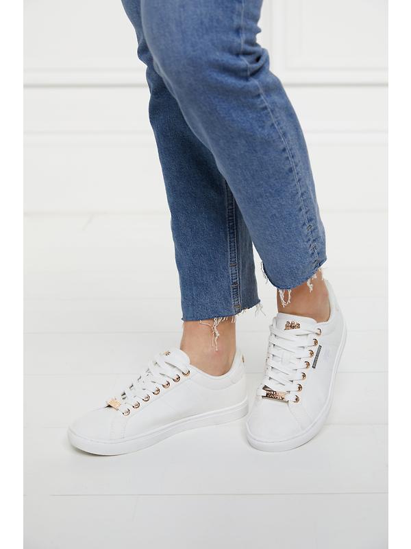 Holland Cooper Women's Chelsea Court Trainers - White Image 8