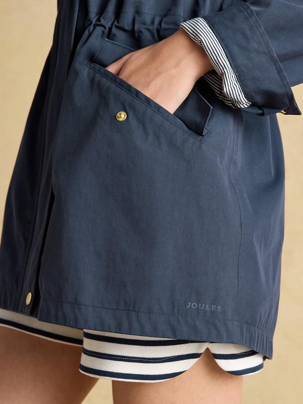 Joules Women's Portwell Waterproof Raincoat - Navy Blue Image 6