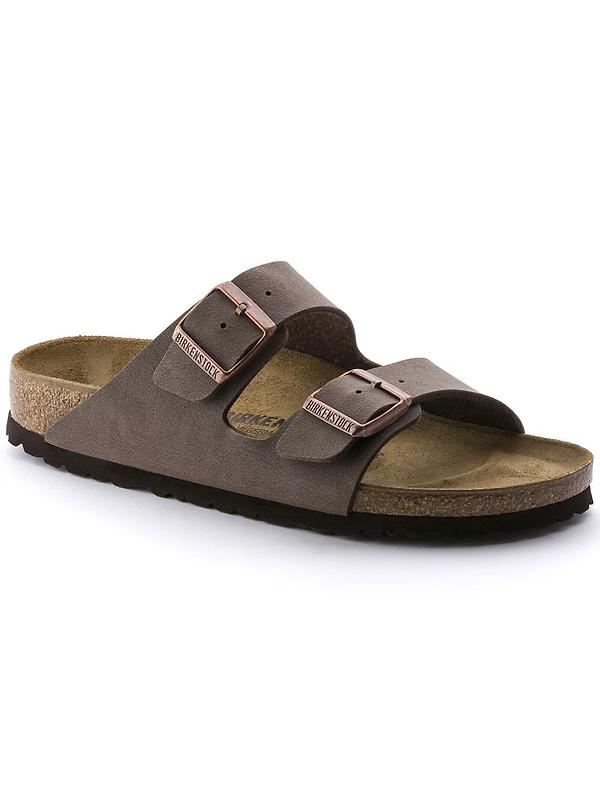 Birkenstock Unisex Arizona Birko-Flor Nubuck Sandals - Mocca Product Image