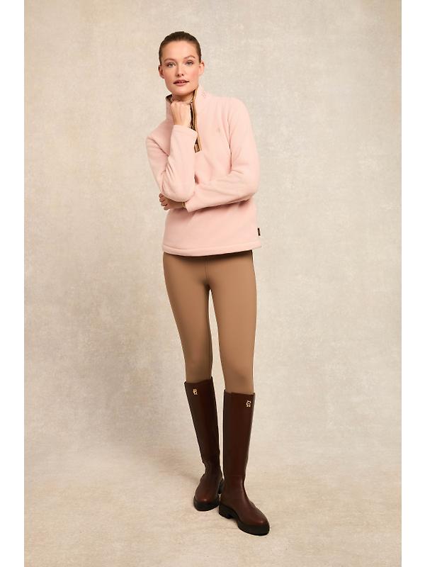 Holland Cooper Women's Country Fleece Quarter Zip - Soft Pink Image 5