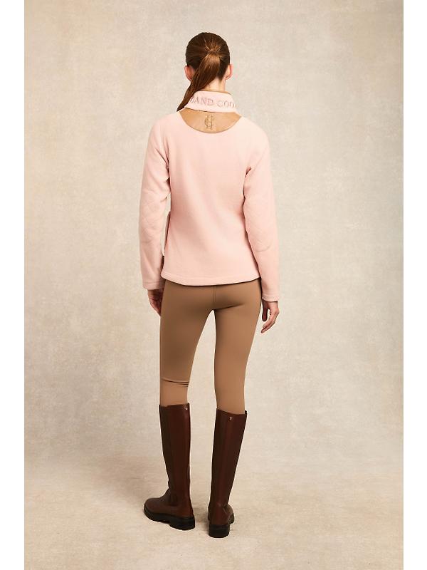 Holland Cooper Women's Country Fleece Quarter Zip - Soft Pink Image 4