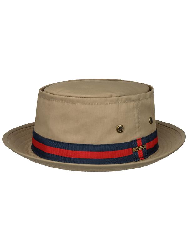 Stetson Classic Band Pork Pie Cloth Hat - Beige Image 1