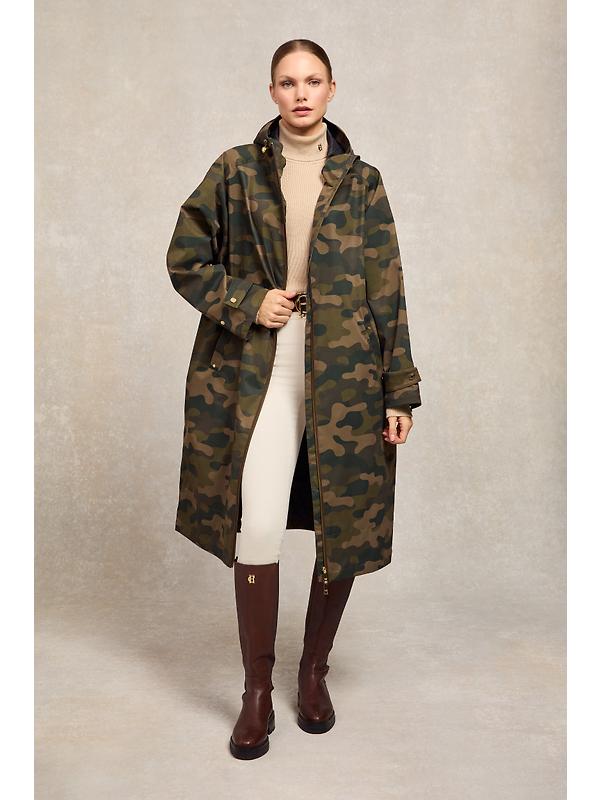 Holland Cooper Women's One-Size Lightweight Waterproof Coat - Camo Image 2