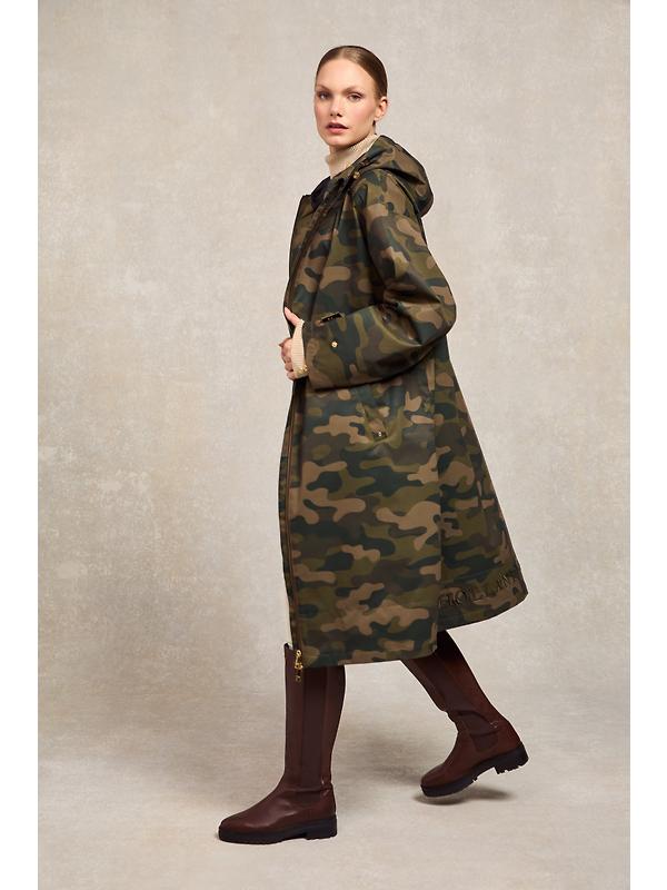 Holland Cooper Women's One-Size Lightweight Waterproof Coat - Camo Image 3