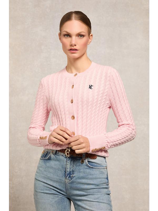 Holland Cooper Women's Cotswold Cardigan - Soft Pink Image 4