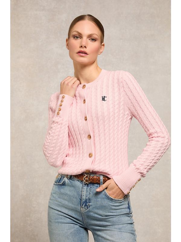 Holland Cooper Women's Cotswold Cardigan - Soft Pink Image 2
