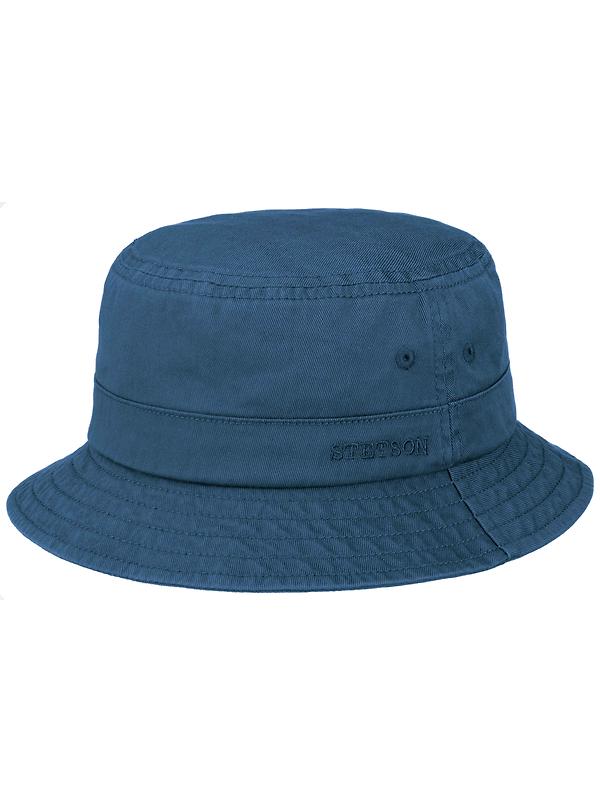 Stetson Twill Bucket Hat with UV Protection - Navy Image 1