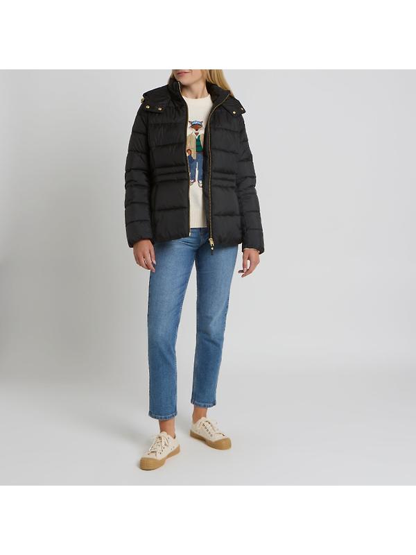 Joules Women's Hadlow Short Showerproof Padded Coat - Black Image 6