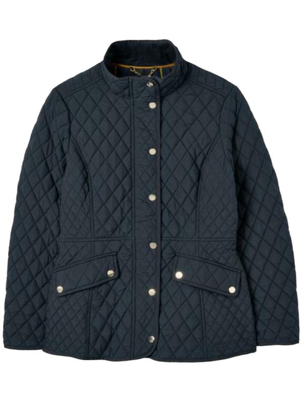 Product image of Joules Women's Allendale Showerproof Diamond Quilted Coat - Navy Blue