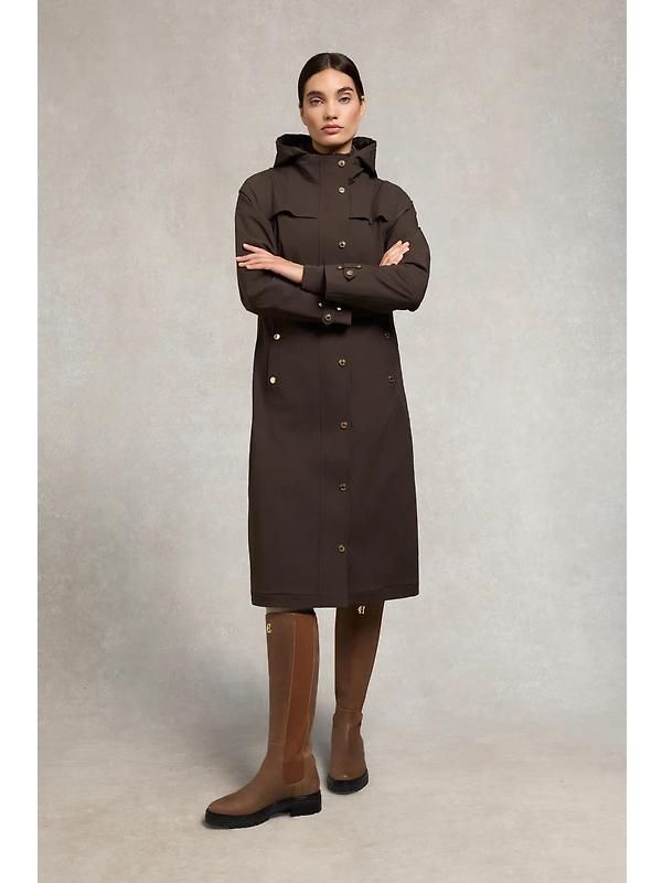Holland Cooper Women's Folgate Rain Coat - Chocolate Image 5