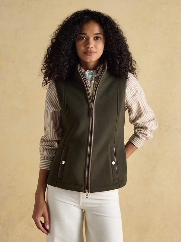 Joules Women's Heritage Fleece Gilet - Khaki Image 14