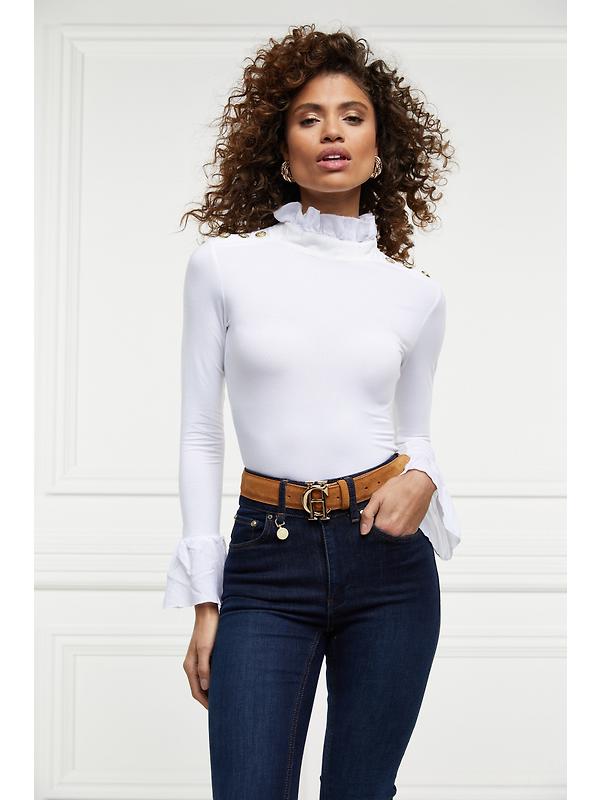 Holland Cooper Women's Lilibet Jersey Tee - White Image 11