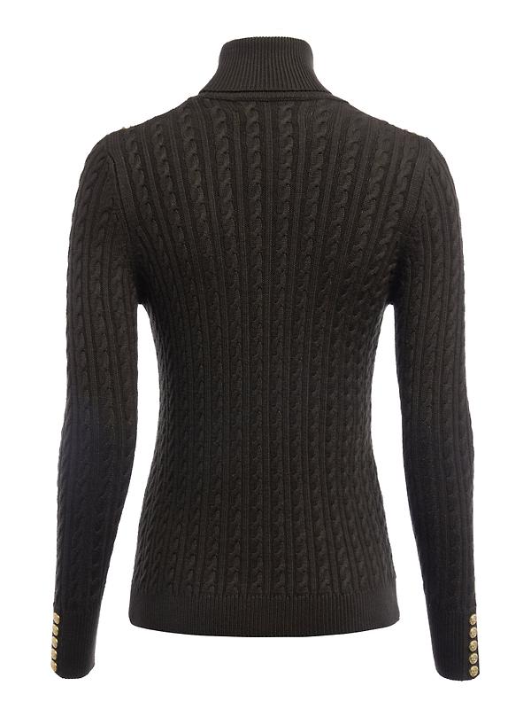 Holland Cooper Women's Seattle Roll Neck Cable Knit - Fern Green Image 7