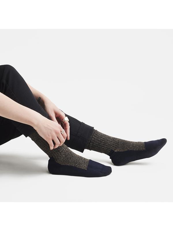 Red Wing Deep Toe-Capped Crew Socks - Black - Style 97642 Image 2