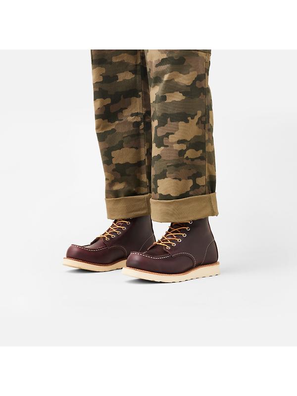 Red Wing Classic Moc Toe 6" Boot Excalibur Leather - Black Cherry - Style 8847 Image 4