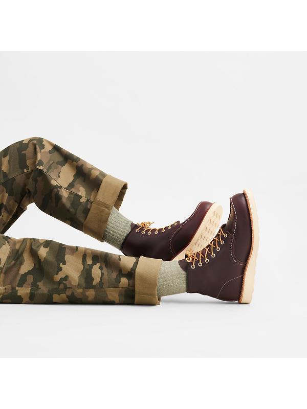 Red Wing Classic Moc Toe 6" Boot Excalibur Leather - Black Cherry - Style 8847 Image 6