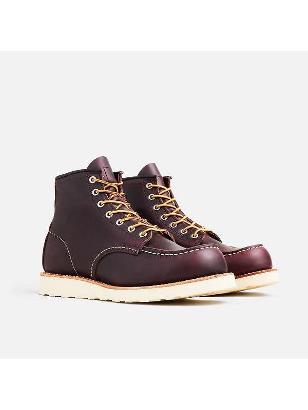 Red Wing Classic Moc Toe 6" Boot Excalibur Leather - Black Cherry - Style 8847 Image 2
