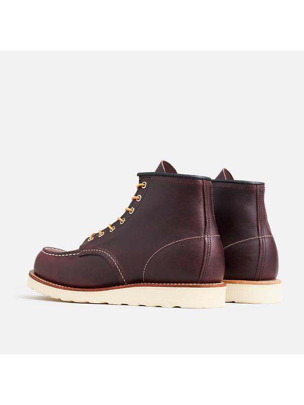 Red Wing Classic Moc Toe 6" Boot Excalibur Leather - Black Cherry - Style 8847 Image 3