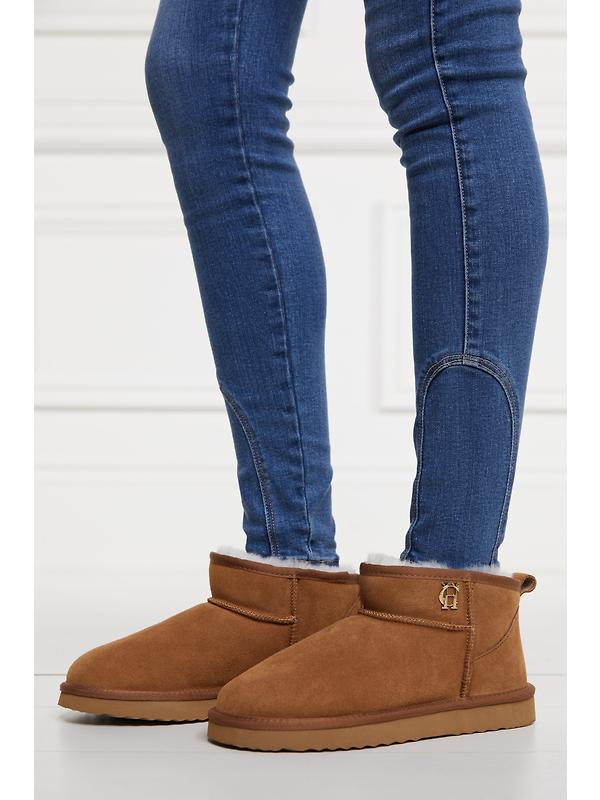 Holland Cooper Women's Ultra Mini Shearling Boots - Tan Image 3