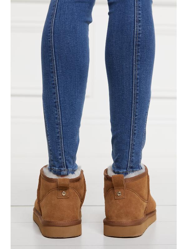 Holland Cooper Women's Ultra Mini Shearling Boots - Tan Image 5