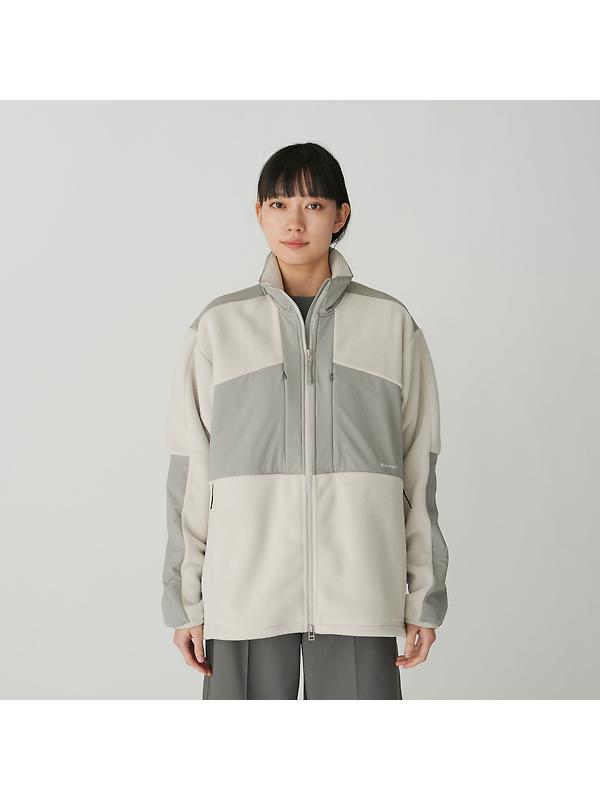Snow Peak Double Face Fleece Jacket - Ivory Image 3
