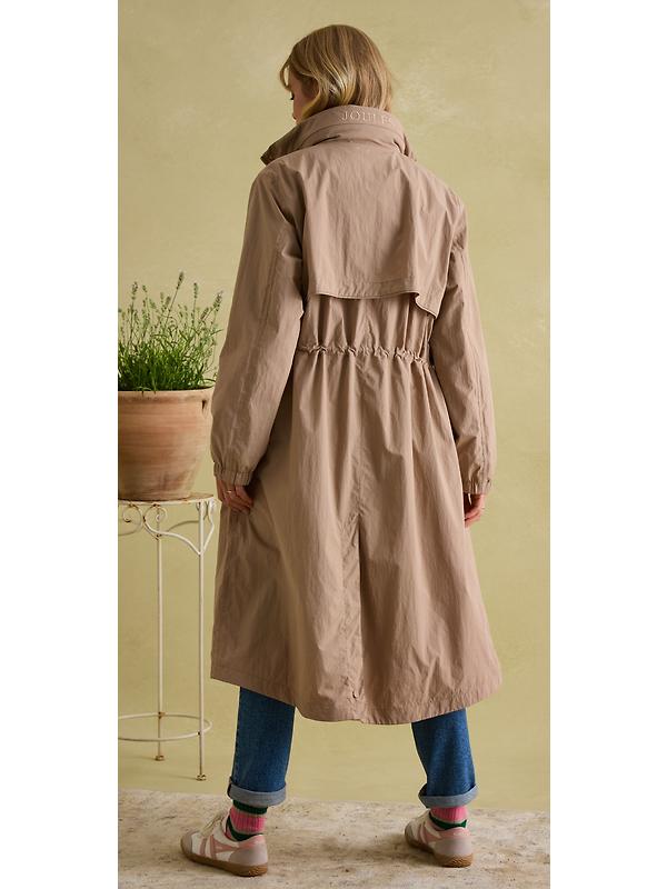 Joules Women's Hensley Waterproof Longline Coat - Tan Brown Image 9