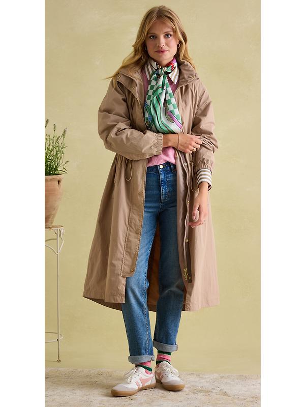 Joules Women's Bloomfield Silk Scarf - Green/Ecru Image 6