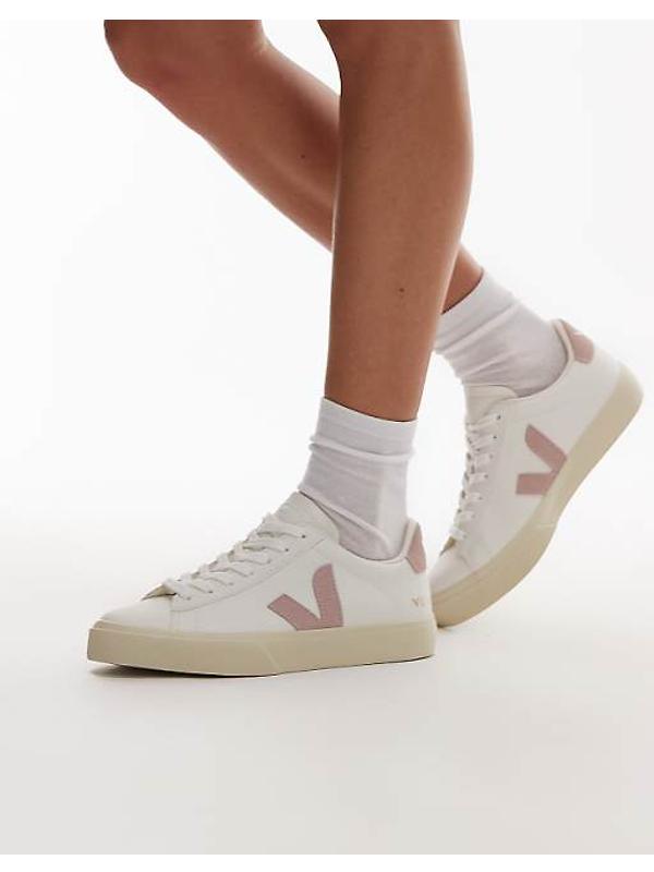VEJA Women's Campo Leather Sneaker - White Babe Image 5