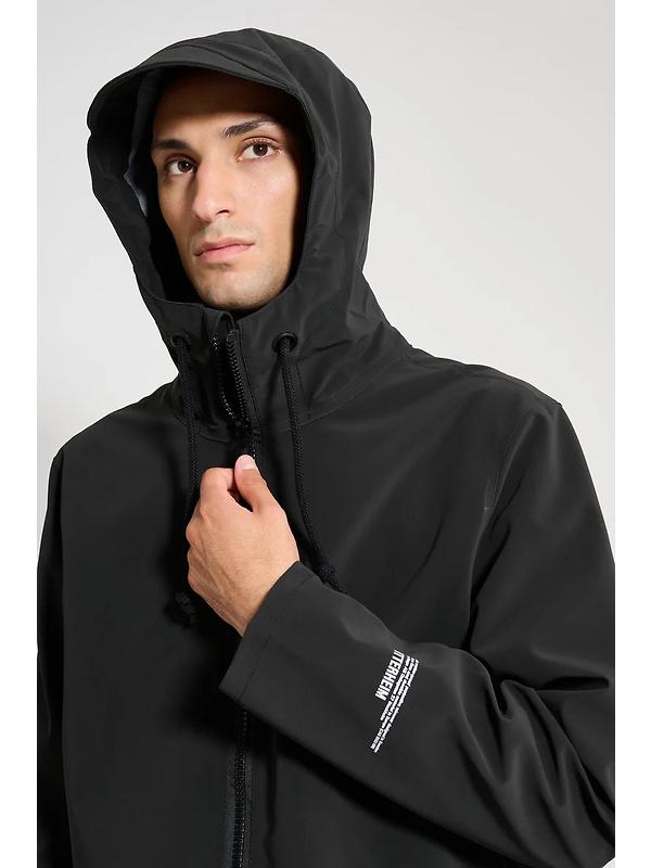 Stutterheim Stockholm Lightweight Patch Raincoat - Matte Black Image 5