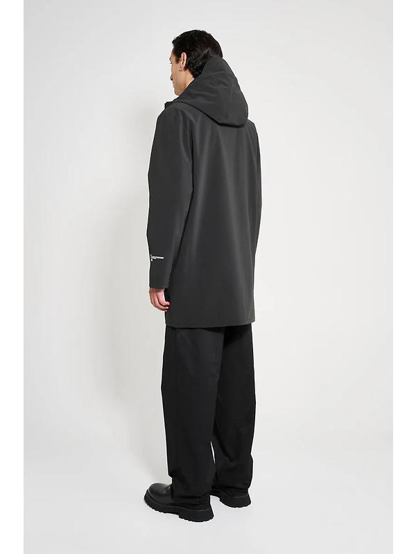 Stutterheim Stockholm Lightweight Patch Raincoat - Matte Black Image 4