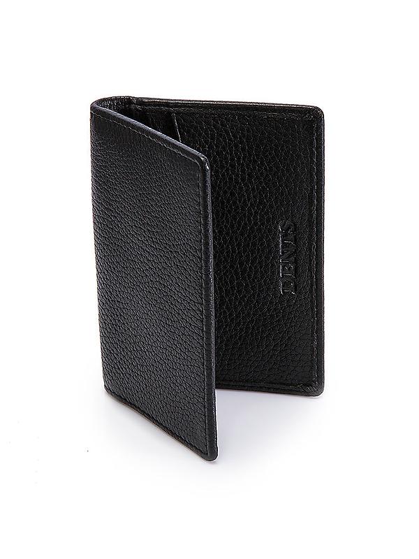 Dents Men's Beauley Pebble Grain Leather Card Holder with RFID Blocking - Black Image 1