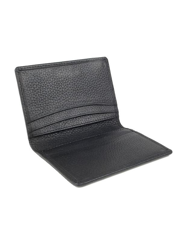 Dents Men's Beauley Pebble Grain Leather Card Holder with RFID Blocking - Black Image 2