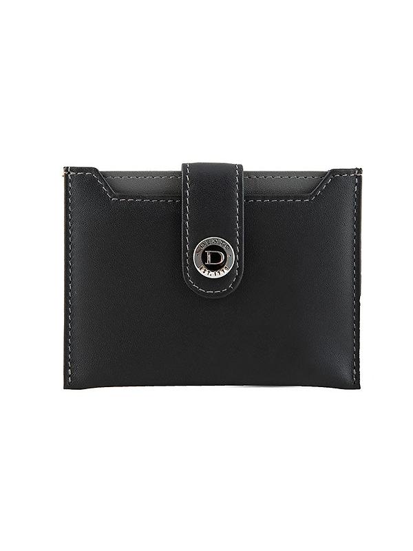 Dents Men's Eden Smooth Nappa Leather Card Holder with RFID Blocking and Case - Black/Slate Image 4