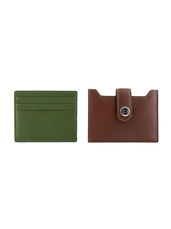 Dents Men's Eden Smooth Nappa Leather Card Holder with RFID Blocking and Case - English Tan/Olive Image 5