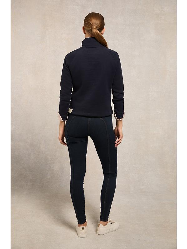 Holland Cooper Women's Burford Quarter Zip Neck Sweat - Ink Navy Image 5