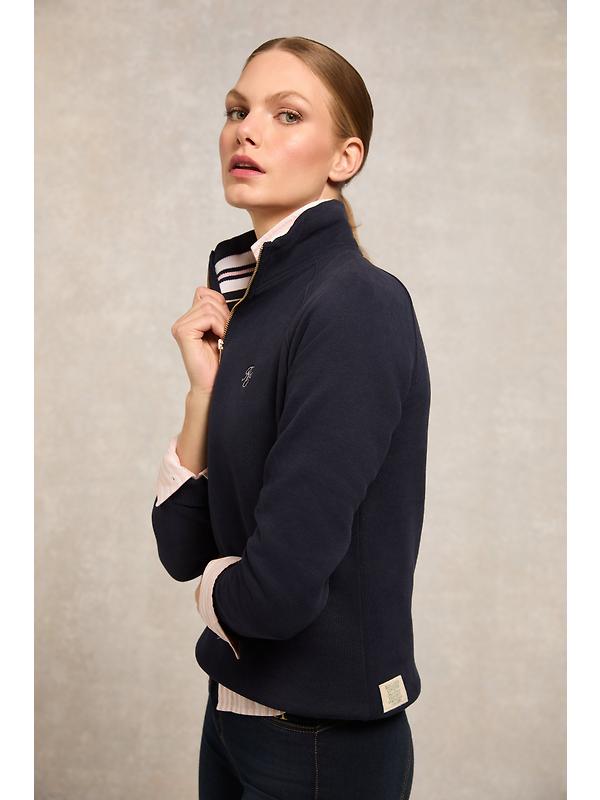 Holland Cooper Women's Burford Quarter Zip Neck Sweat - Ink Navy Image 3