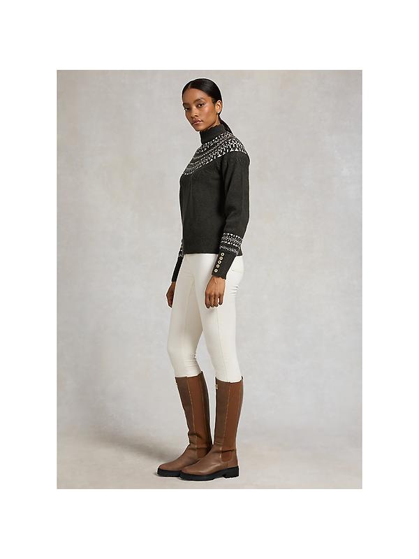 Holland Cooper Women's Elodie Roll Neck Knit - Forest Green Image 6