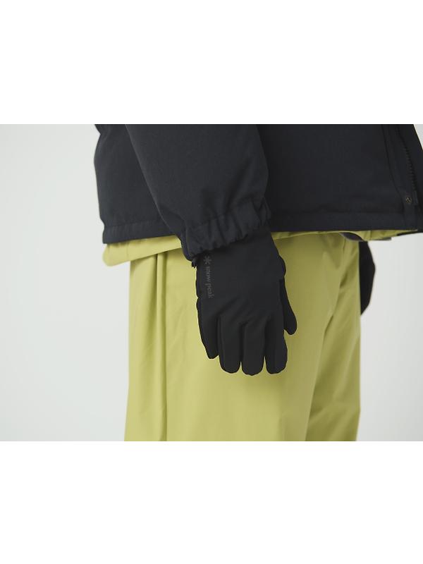 Snow Peak Polartec Power Stretch Gloves - Black Image 2
