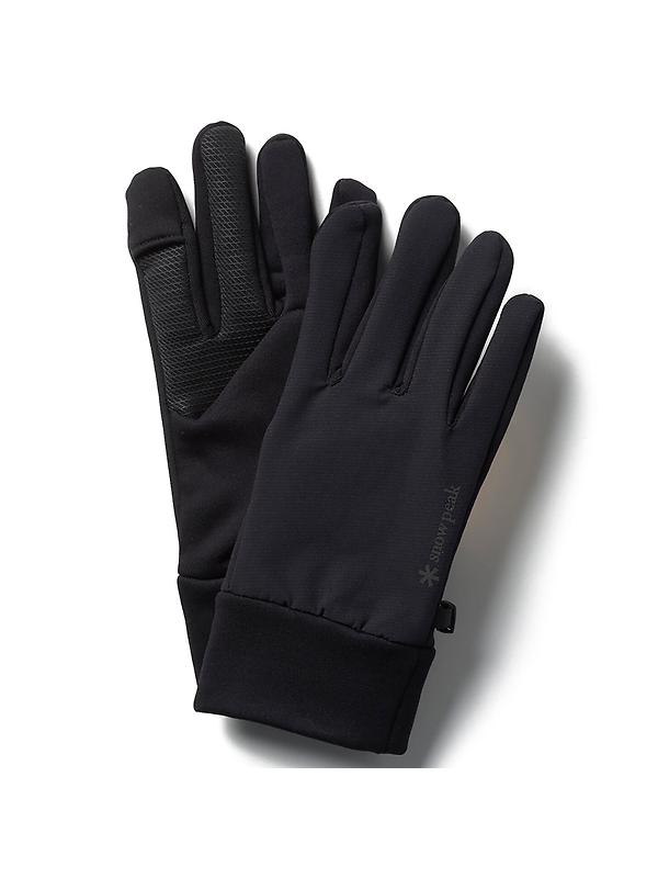 Snow Peak Polartec Power Stretch Gloves - Black Image 1