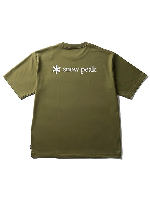 Snow Peak New Standard Back Printed Logo T-Shirt - Olive Product Image