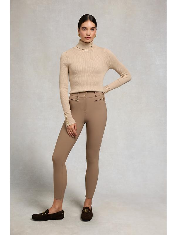 Holland Cooper Women's Contour Trousers (Petite) - Mocha Image 2