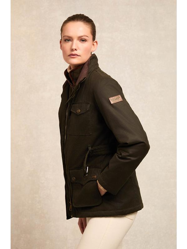 Holland Cooper Women's Belted Waxed Jacket - Dark Olive Image 5