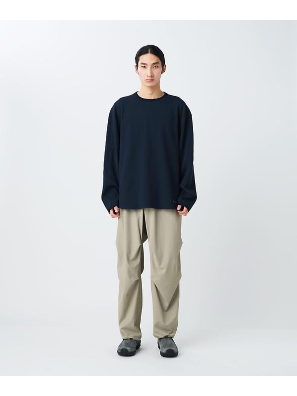Snow Peak Dry Waffle Long Sleeve T-Shirt - Dark Navy Image 3