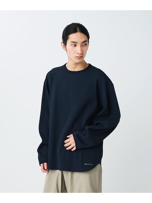 Snow Peak Dry Waffle Long Sleeve T-Shirt - Dark Navy Image 2