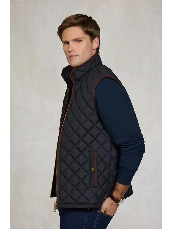 Holland Cooper Men's Country Quilted Gilet - Ink Navy Image 3