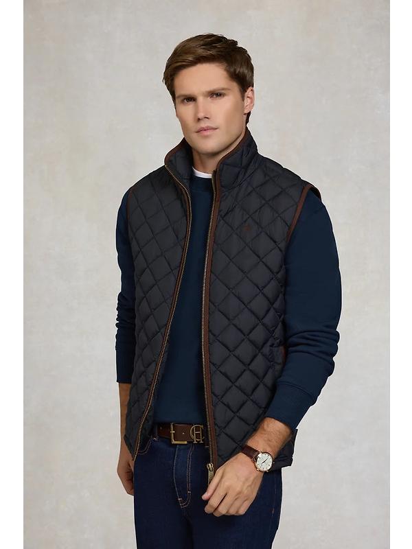 Holland Cooper Men's Country Quilted Gilet - Ink Navy Image 2