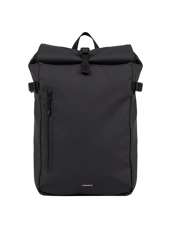 Sandqvist Stream Slim Rolltop Backpack M 20L 14" - Black Image 1